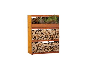 Wood Storage Corten Cabinet