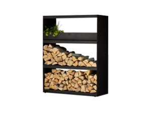 Wood Storage Black Cabinet