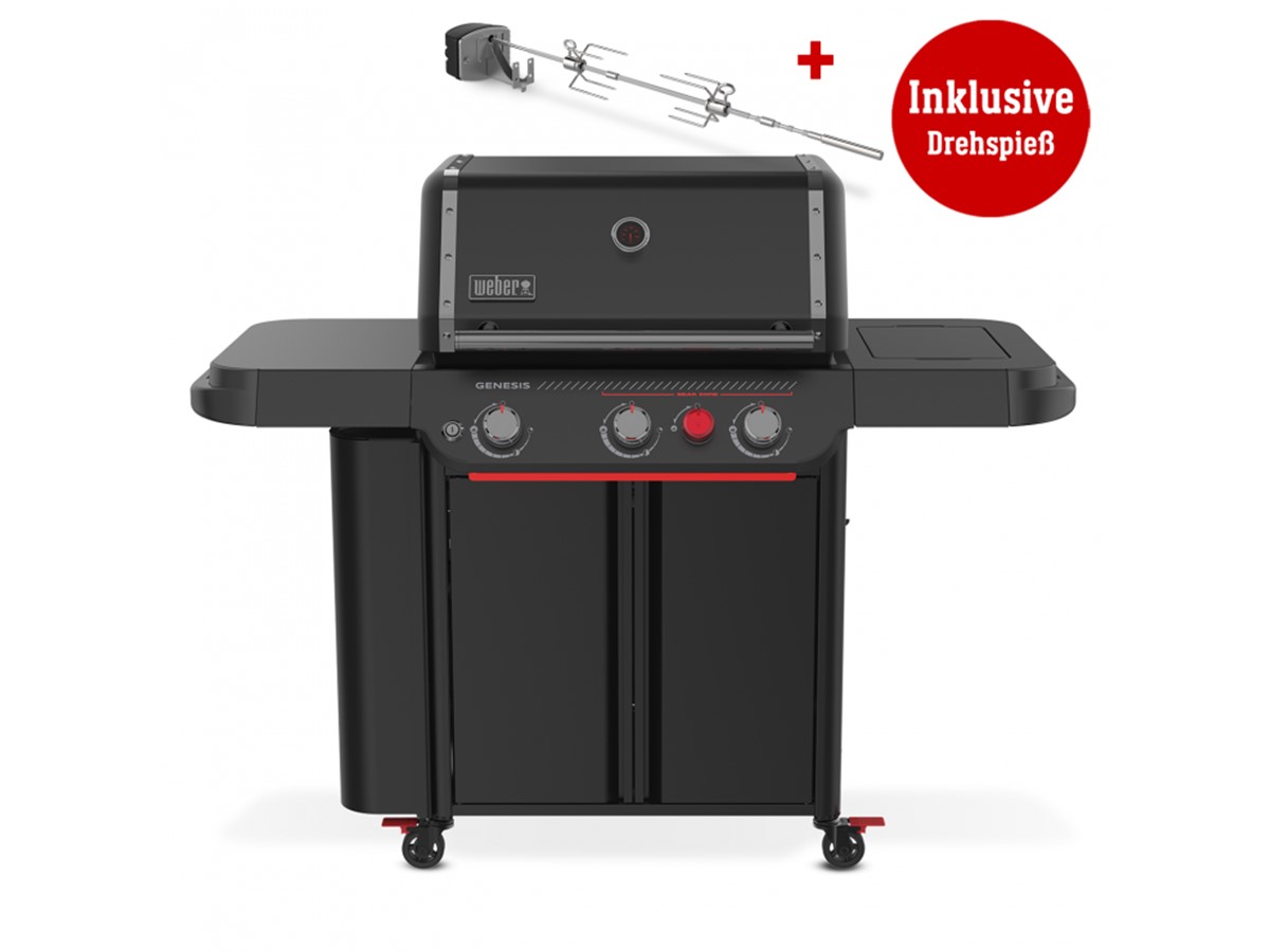 WEBER GASGRILL GENESIS E-330WR, STEALTH EDITION, INKLUSIVE DREHSPIESS